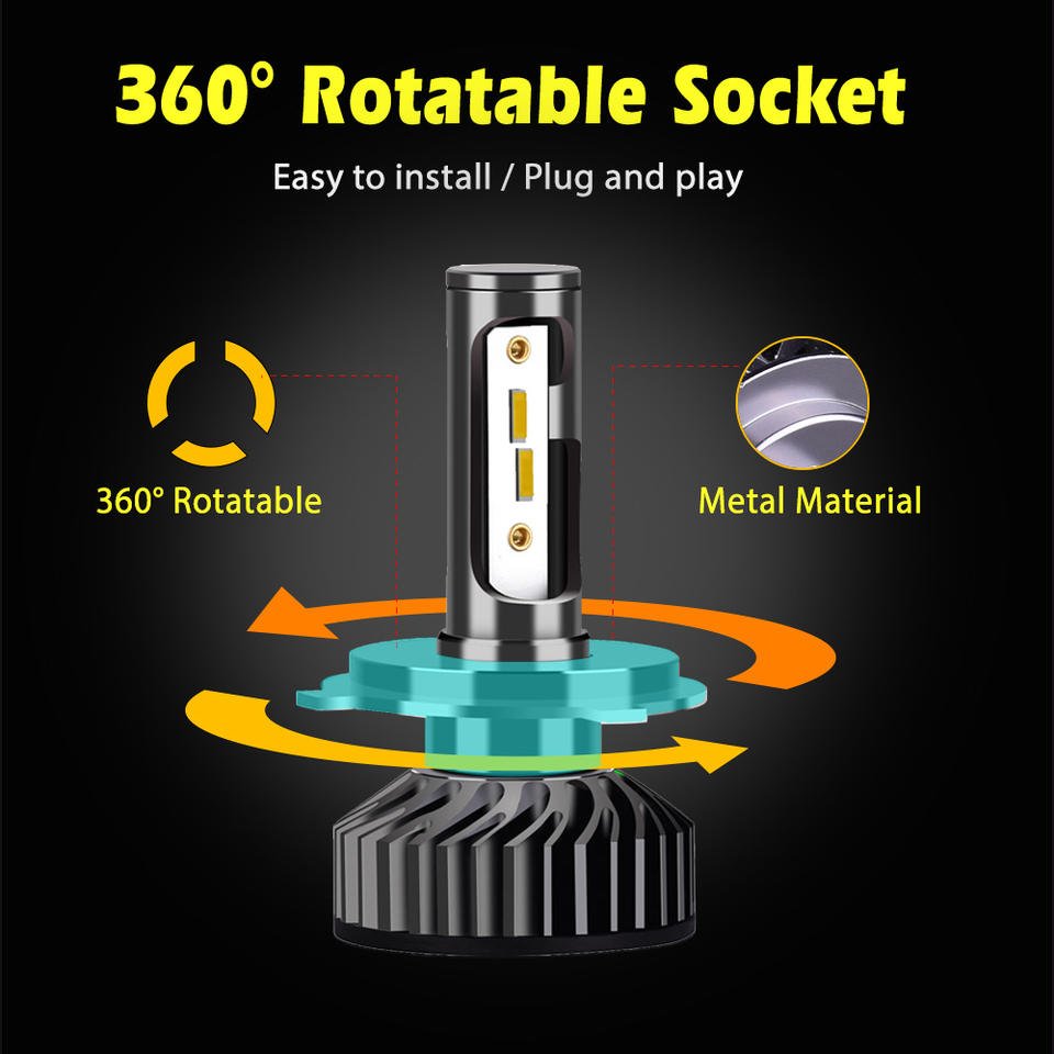 F2 Mini Size ZES Led Car Light H11 H8 H7 9005 9006 Led H4 Led Headlight Bulbs