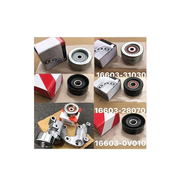 Auto Engine Belt Tensioner Pulley Belt Idler Pulle for 16604-31010 16603-31040 16603-0V020 16601-0V010 for Toyota Tension Pulle