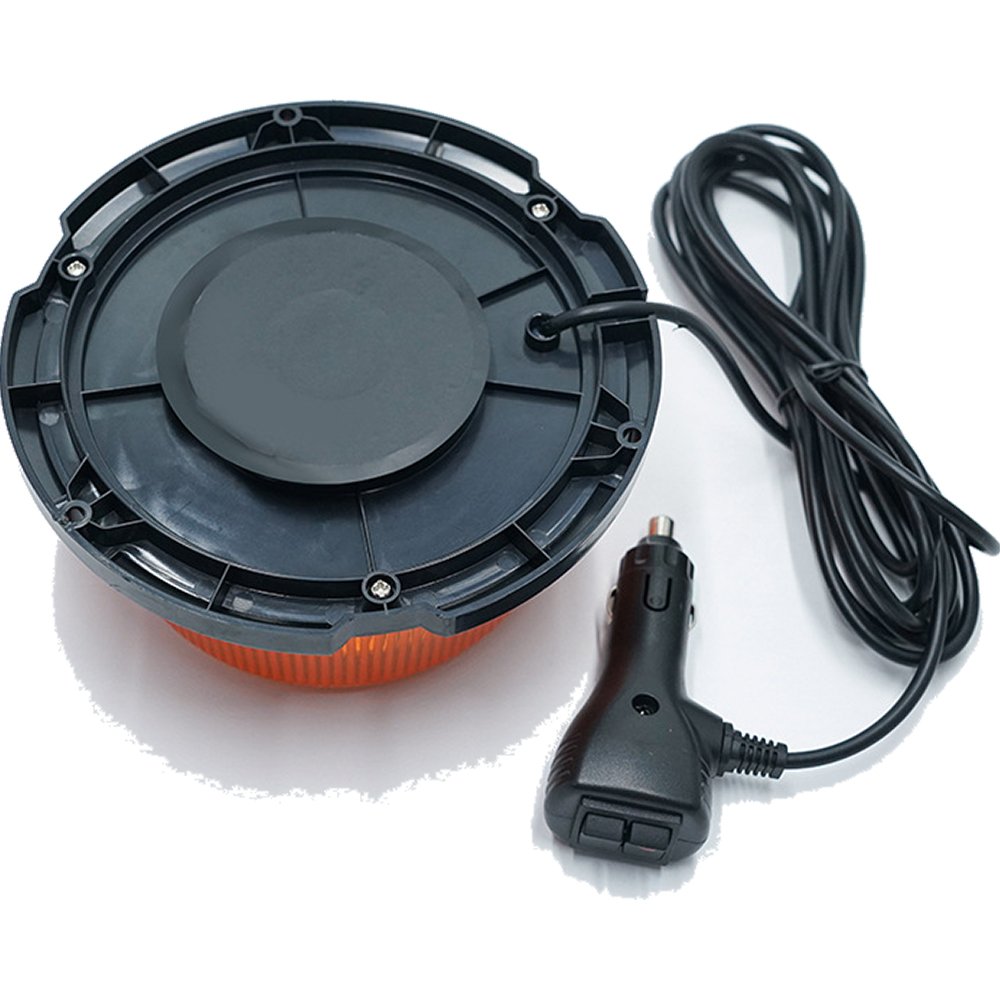 Led Strobe Beacon Light Rooftop Hazard Amber Magnetic Base 10W 12V-80V Flash Rotating Emergency Warning Light Safety Lamp