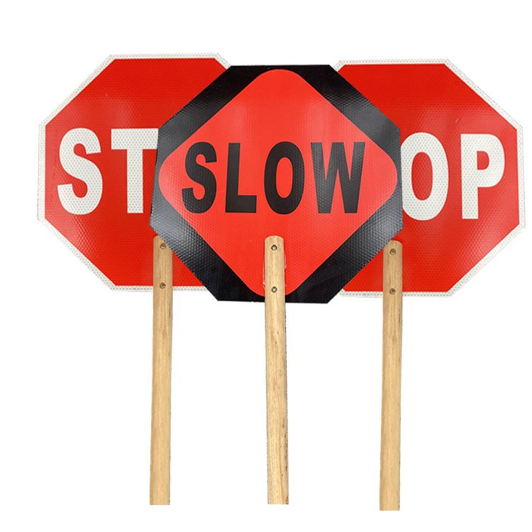 Toowin Double Side Reflective Sign Uv Proof Waterproof Weatherproof Easy to Install Aluminum Stop Signs Stop Slow Sign Guanzhou