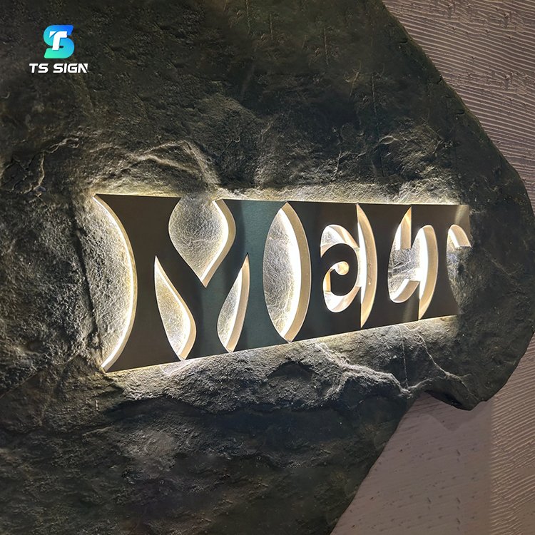 High Quality Led Illuminated Sign Acrylic Channel Letter Backlit Sign for Business Outdoor Signage Metal Backlit Sign