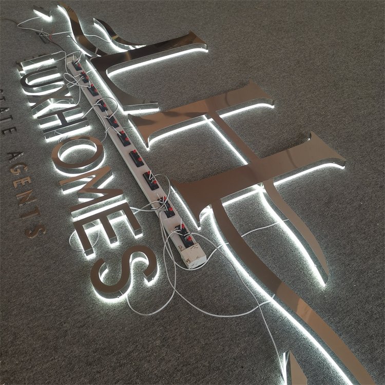 Custom Make logo for My Company Lighted Alphabet Metal Letter Sign Light up Letters Backlit Led Channel Letters Sign