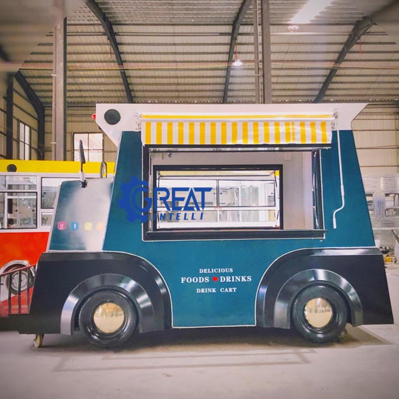 Factory Direct Sale Pizza- Two Story Luxury Double Decker Bus Mobile Drink Truck Fast Food Caravan