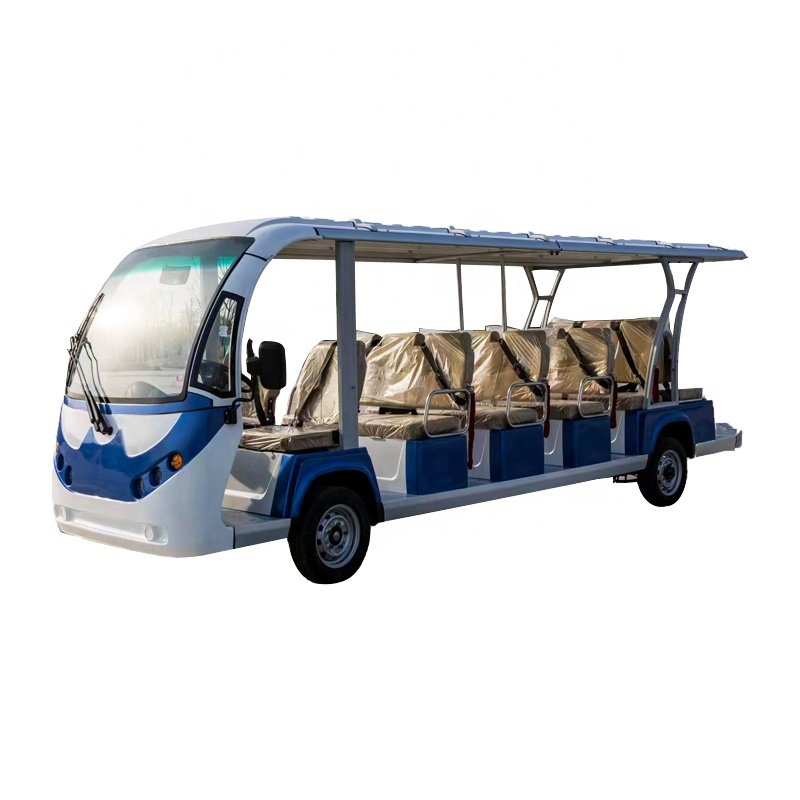 Factory Customized Electric Bus 14-15 Passengers with Door Electric Sightseeing Bus