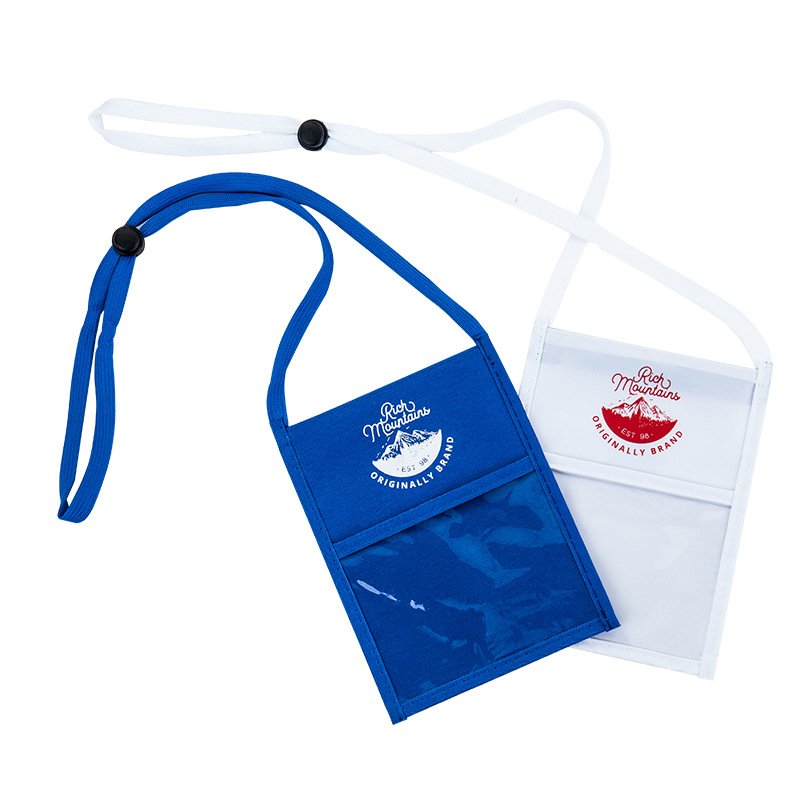 Wholesale Custom Logo Lanyard Credit Card Holder Student Travel Pouch High Quality Neck Wallet ID Badge Holder for Exhibition