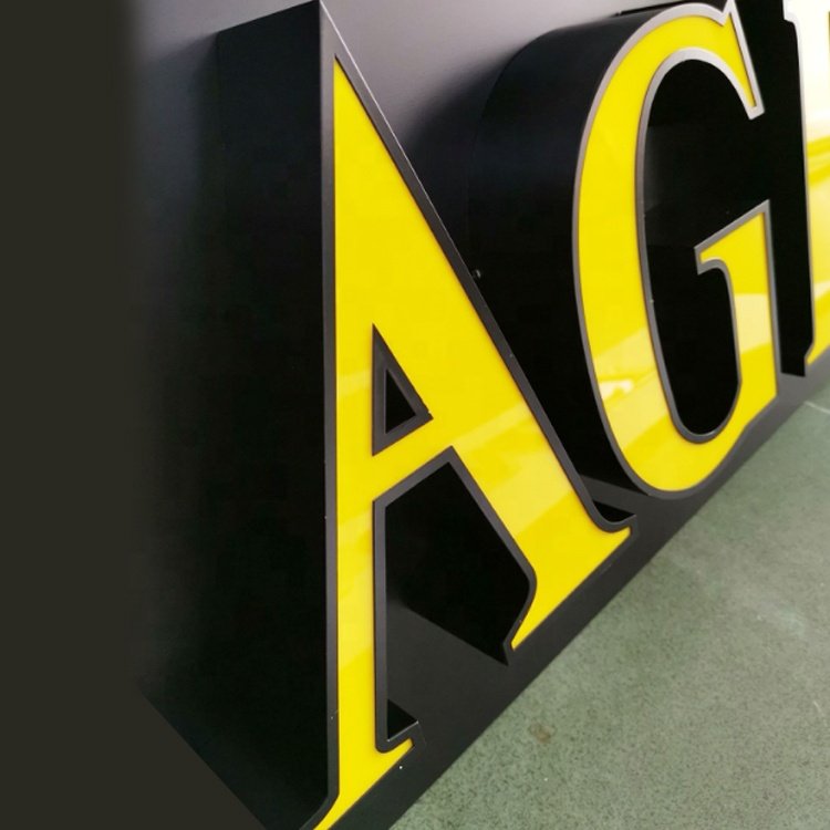 Hot Selling Custom Outdoor 3D Signs Illuminated Acrylic Letters Sign Led Lighted Logo