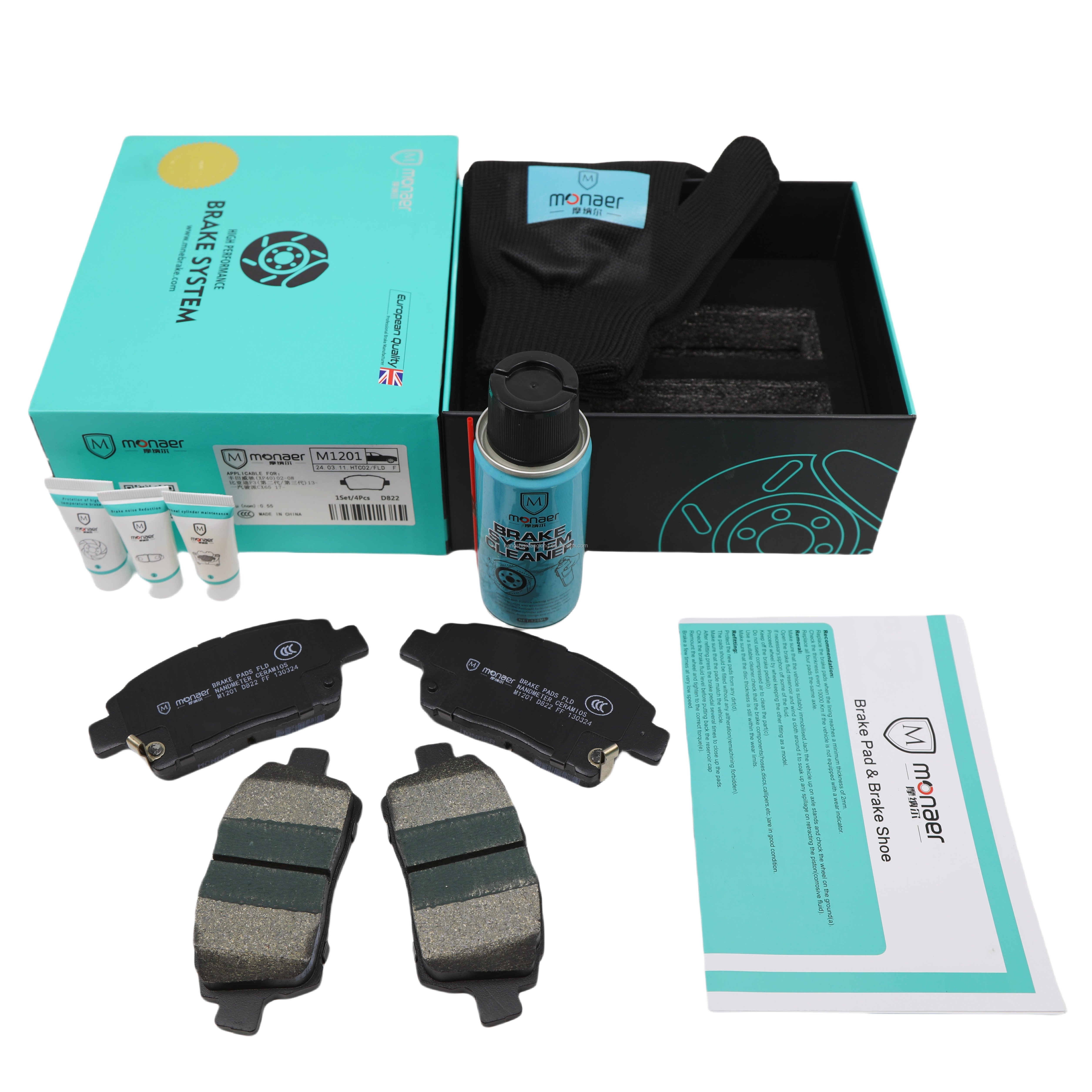 D822 Monaer Ceramic Brake Pads High Quality Brake Pad for TOYOTA Wear-resistant