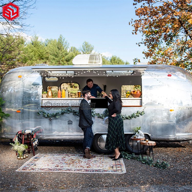 2024 New Style Mobile Coffee House Taco Trucks Food Truck Trailer Mobile Kitchen Mobile Food Bus Airstream Food Truck