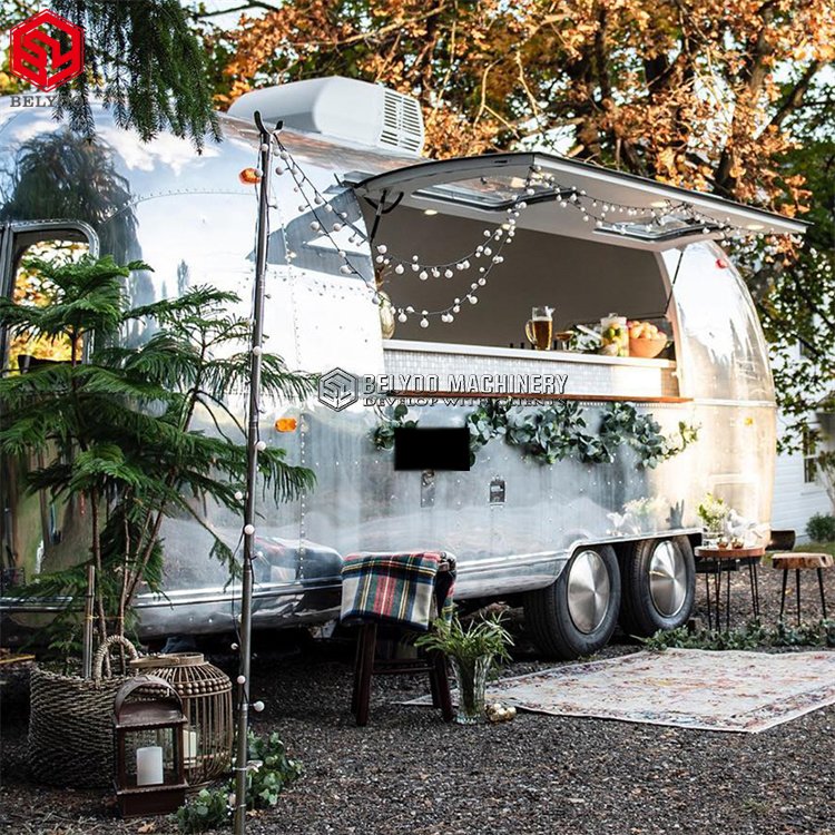 2024 New Style Mobile Coffee House Taco Trucks Food Truck Trailer Mobile Kitchen Mobile Food Bus Airstream Food Truck