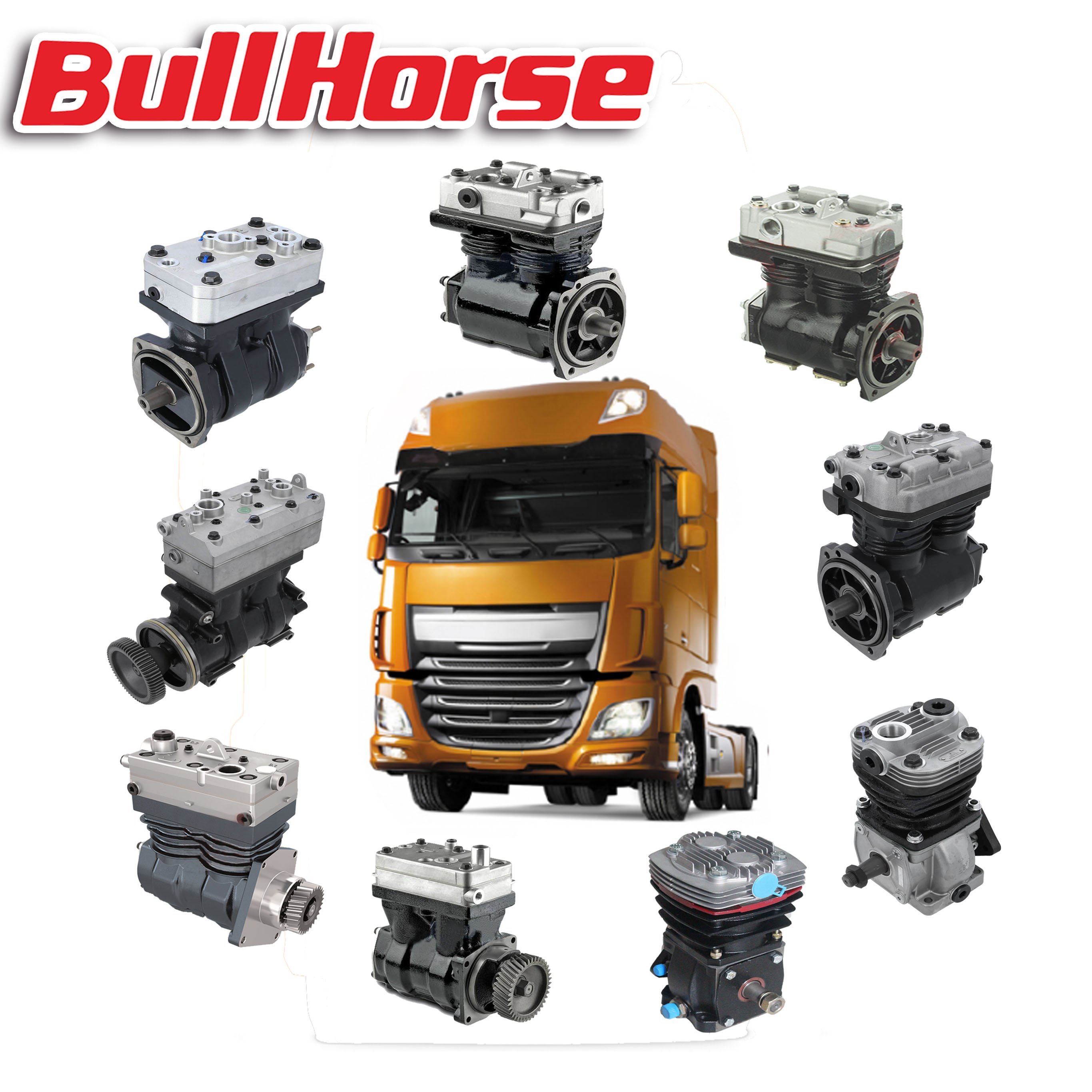 air Brake Compressor for Renaul VLV MB SC IVEC Bus Tractor Truck air Brake Pressure System Compressor