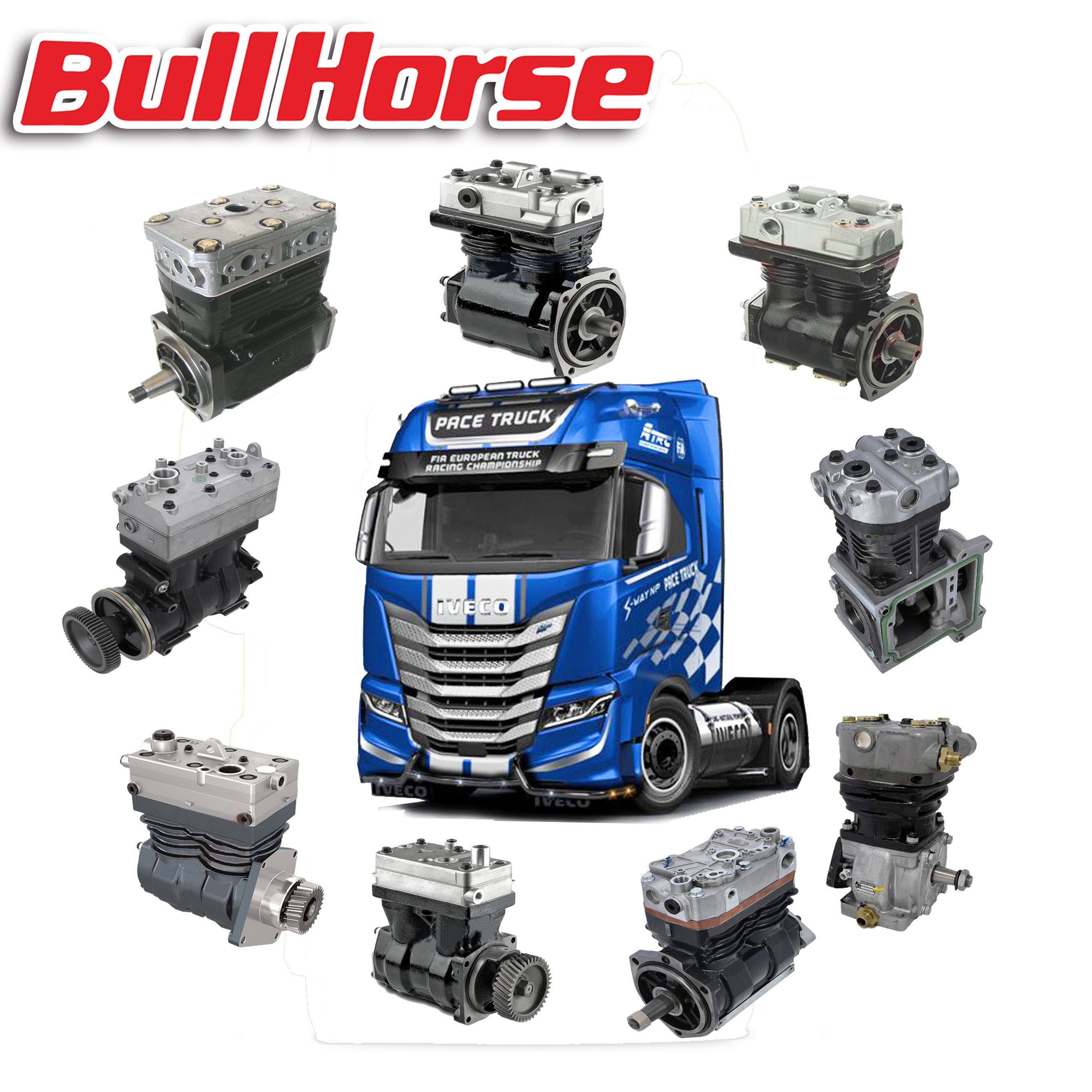 air Brake Compressor for Renaul VLV MB SC IVEC Bus Tractor Truck air Brake Pressure System Compressor