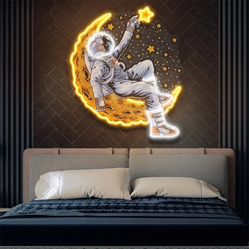 Astronauts Spaceman Led Neon Sign Store Business Signboard Led Light up Sign Anime Neon Sign for Wall Decoration