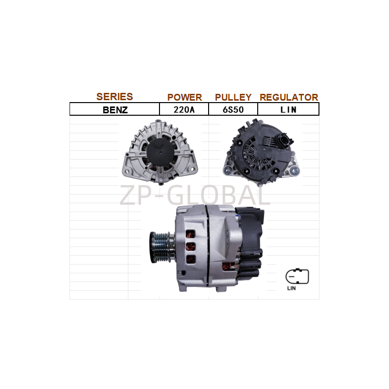 Car Battery Alternator Repair Kit A0009062200 for Mercedes Benz CL63 5.5 2010-, CS63 5.5 2011-