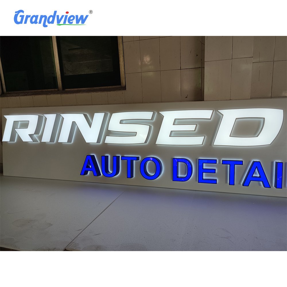 Led Luminous 3D Acrylic Sign Light Stainless Steel Uv Printed Led Sign Acrylic Letter Led Sign