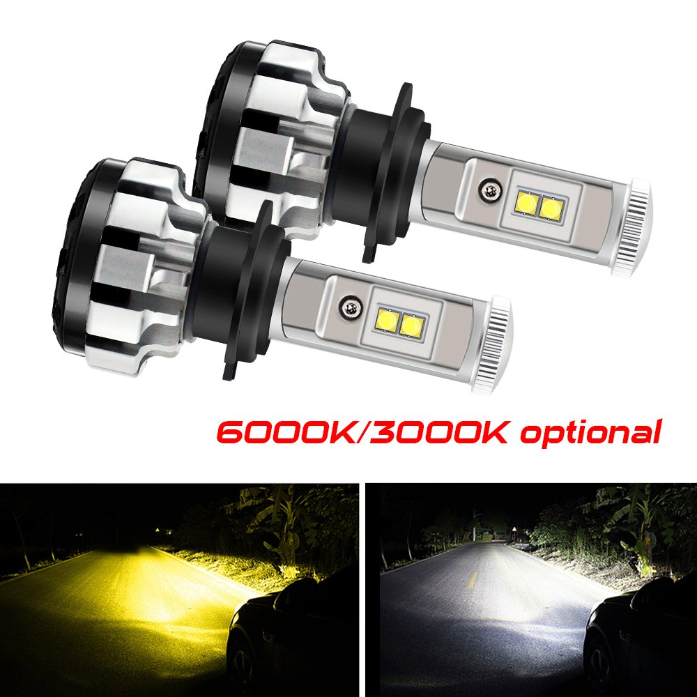 2021 T1S Led Kit 80w 8000lm LED Headlight Bulbs H1H4 H7 H11 H13 9004 9005 with Color 3000K 4300K 6000K 8000K Color Tube