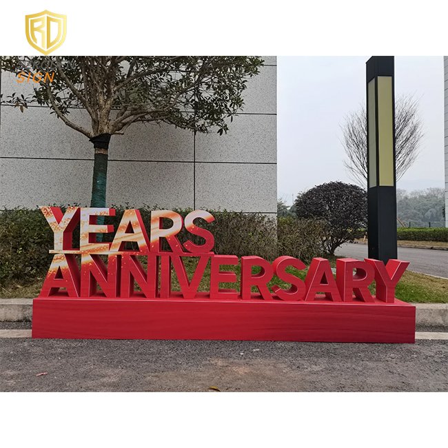 Competitive Price Large-Scale Landscape Letters Metal Painted Floor-Standing Letters Illuminated Floor-Standing Letters