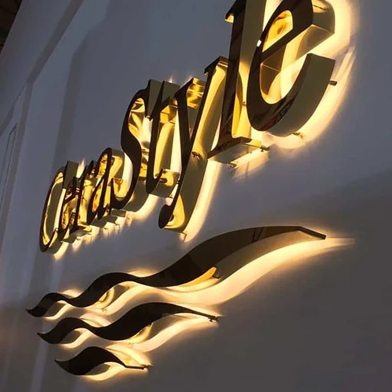 Free Design Led Business Backlit Letter Sign Custom Outdoor Advertising Brand Logo Letter Sign