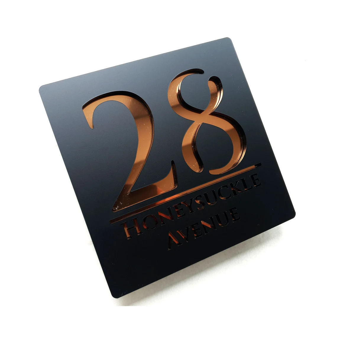 Custom High Quality Solar House Number Light LED Door Number Sign Plaque Address Acrylic House Number Door Sign