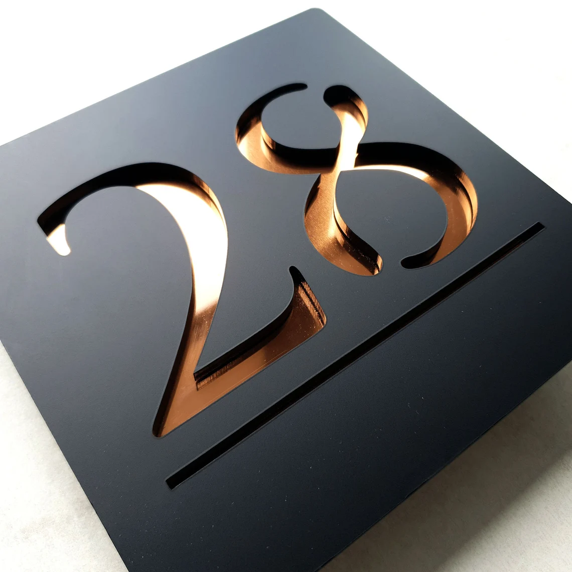 Custom High Quality Solar House Number Light LED Door Number Sign Plaque Address Acrylic House Number Door Sign
