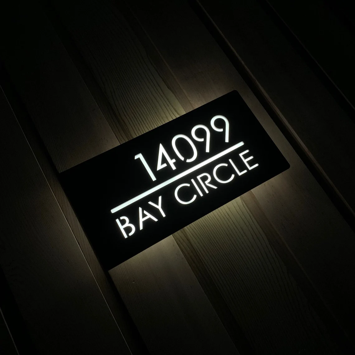 Custom High Quality Solar House Number Light LED Door Number Sign Plaque Address Acrylic House Number Door Sign