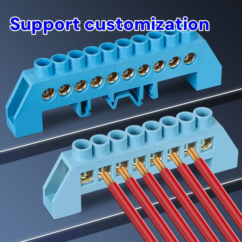 4 Holes High Grade Neutral Links and Copper Earth Bus Bar Terminal Blocks Links for Earthing Accessories and Electrical Fittings