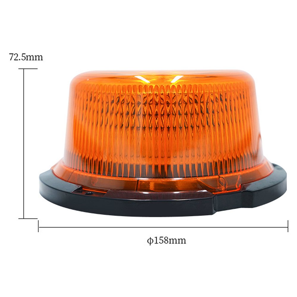 90LED Amber Red Blue Waterproof Roof Top Vehicle Light Emergency Strobe Lights With Magnetic 10W Flashing Warning Beacon Light