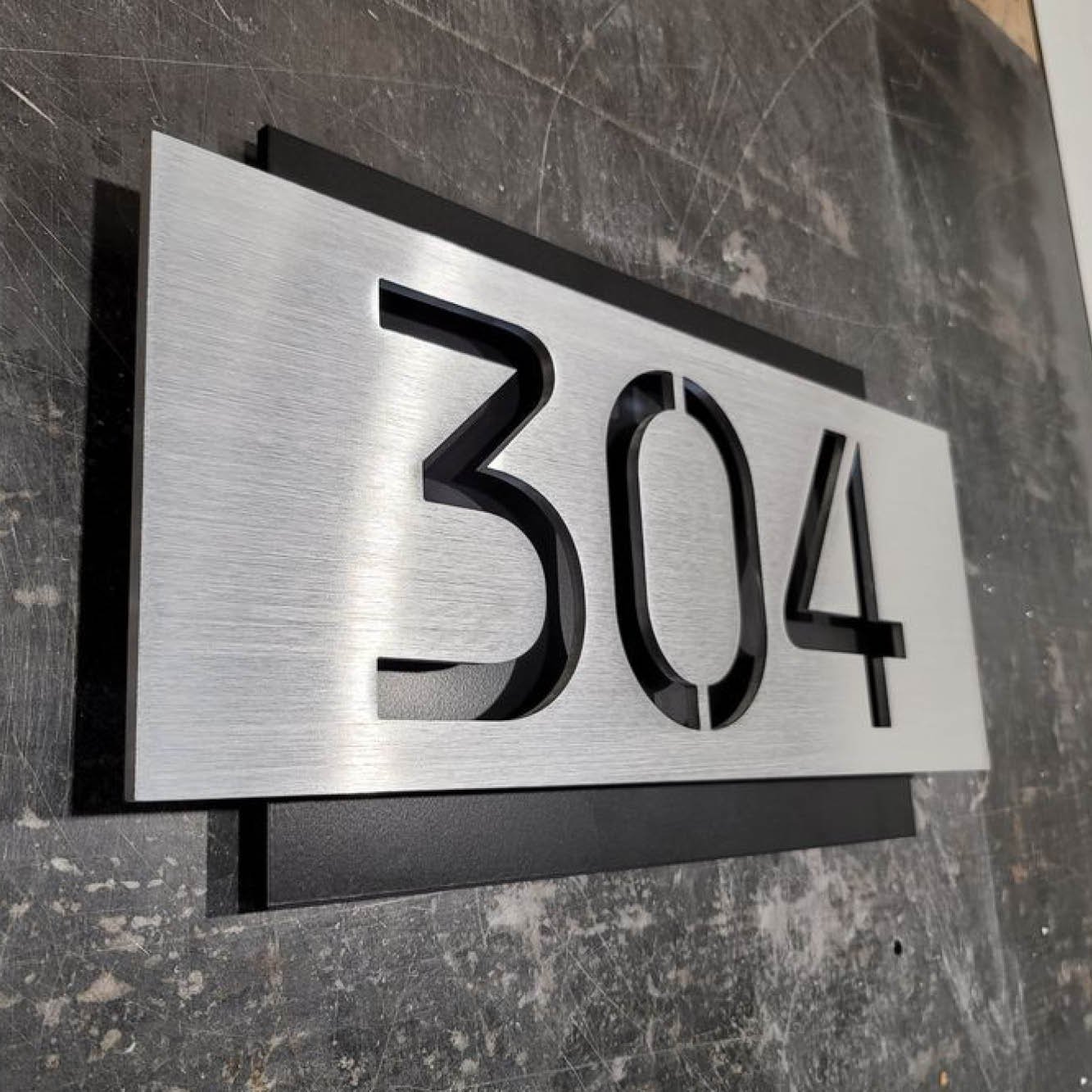 BUOYANT Custom Hollow House Room Door Sign House Numbers Metal Door Number Sign Plate Hotel Led House Numbers