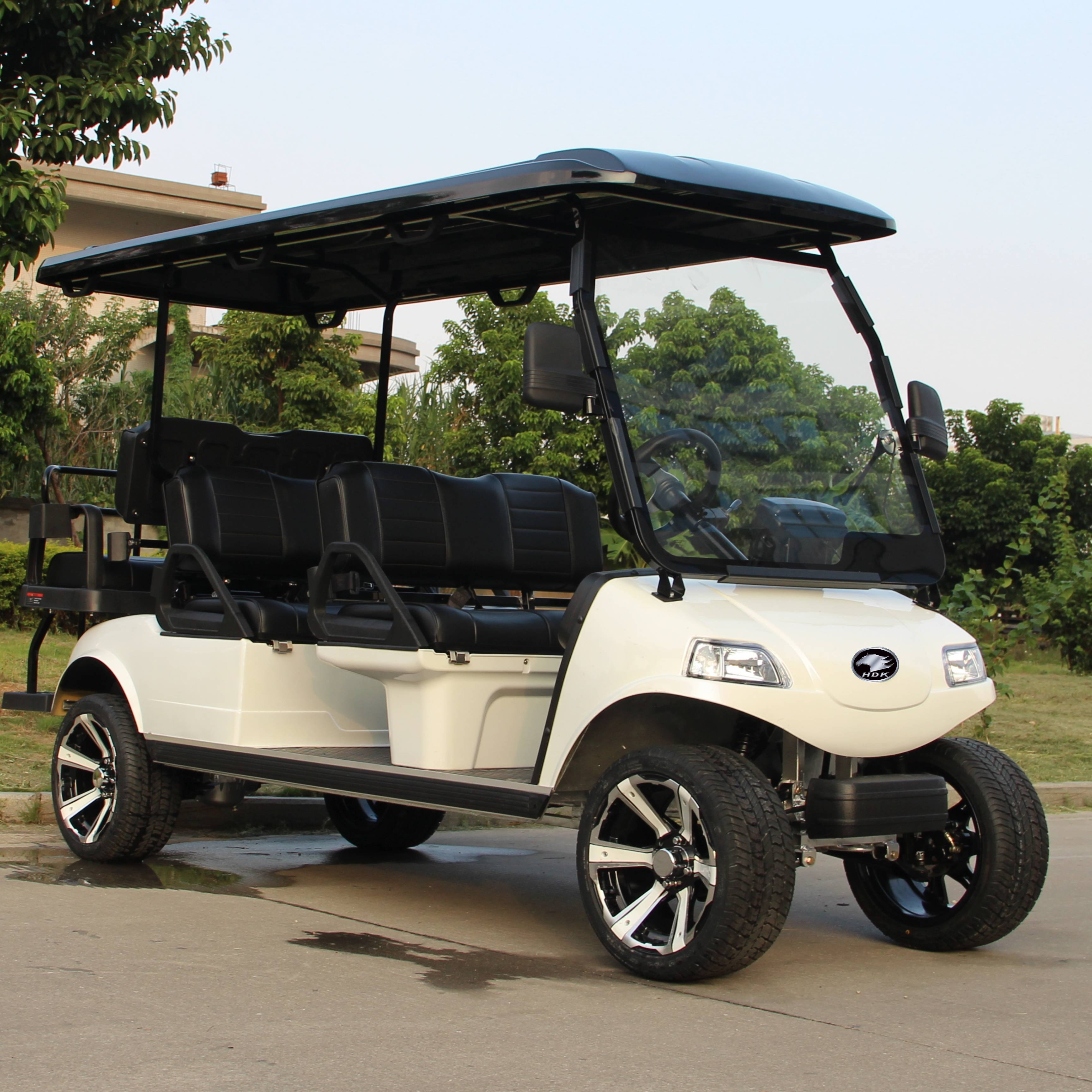 New Goods 2024 HDK EVOLUTION Atv 4x4 1000cc Petrol 6 Seat 48V Lithium Battery Buggy Sightseeing Bus Electric Golf Cart
