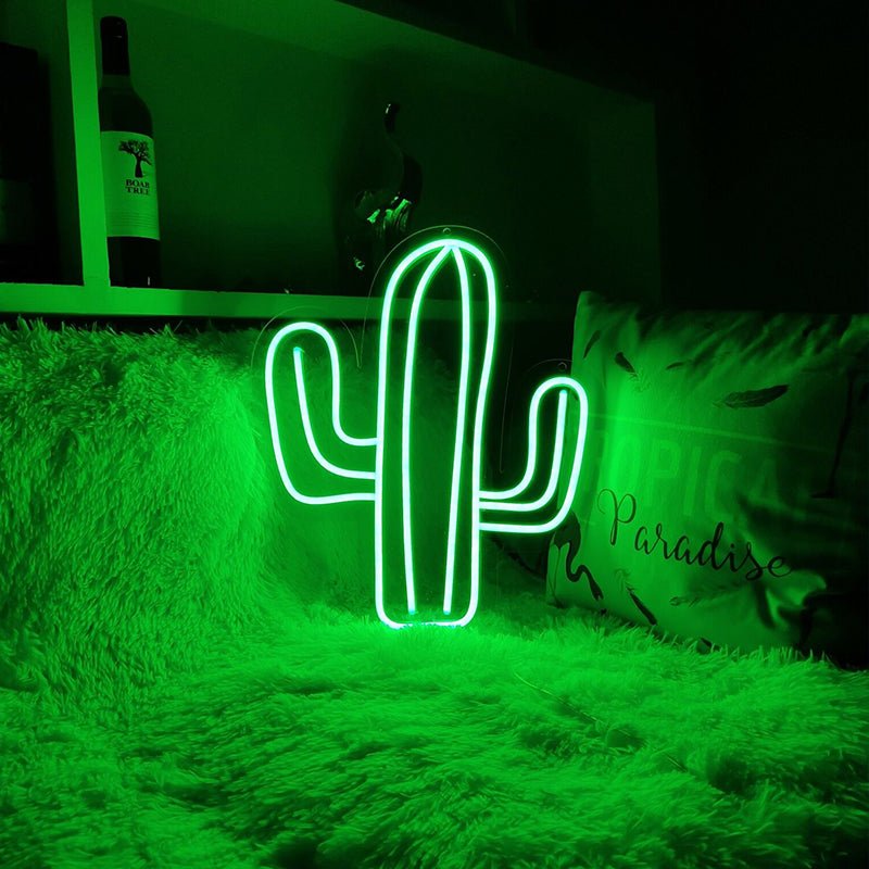 Cactus Neon Sign Custom Light for Bedroom Kids Room Home Decor USB Plug Neon Light Personalized Gift Man Cave Decor Led Signs