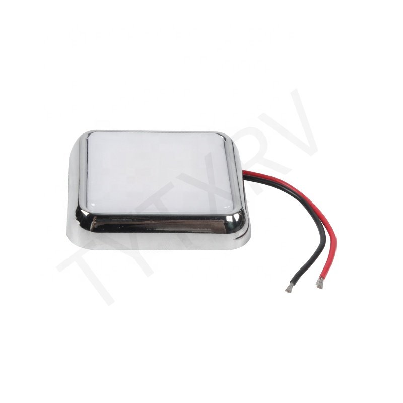 TYTXRV Caravan Accessories 12V PC Material Slim Warm Light Waterproof Camper Motorhome Yacht Bedroom Square Small Top LED Light