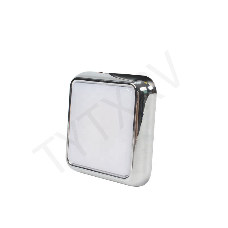 TYTXRV Caravan Accessories 12V PC Material Slim Warm Light Waterproof Camper Motorhome Yacht Bedroom Square Small Top LED Light