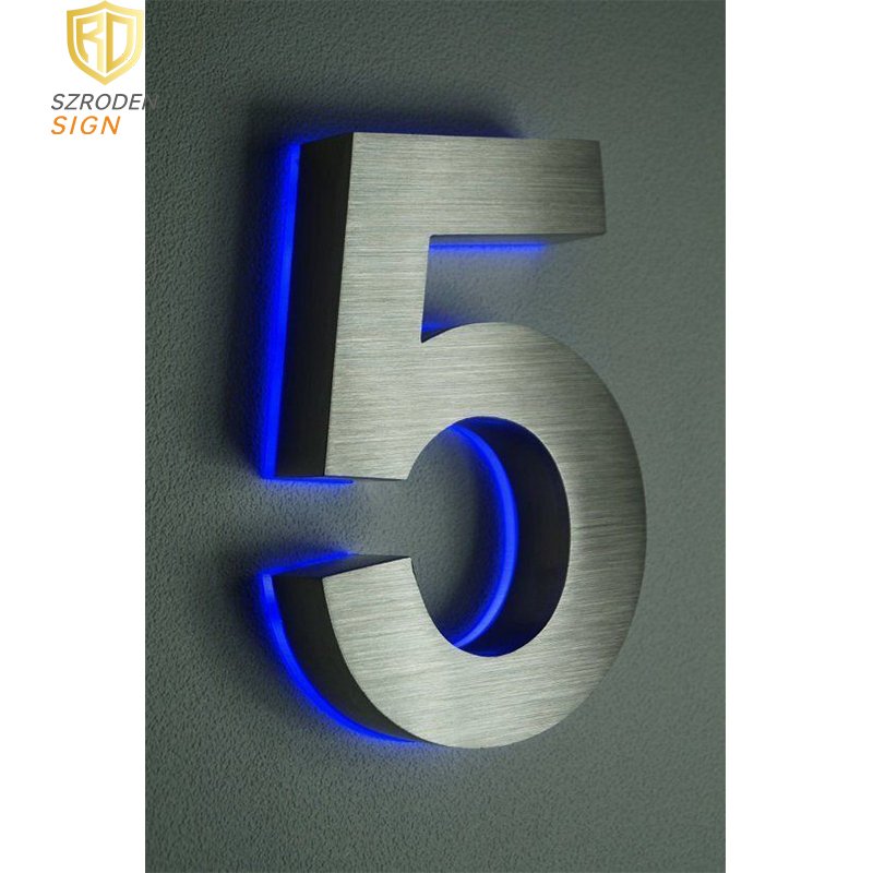 Metal Backlit Sign 3D Business Sign for Wall Custom Logo Sign Store Front Signage 3D logo for Wall