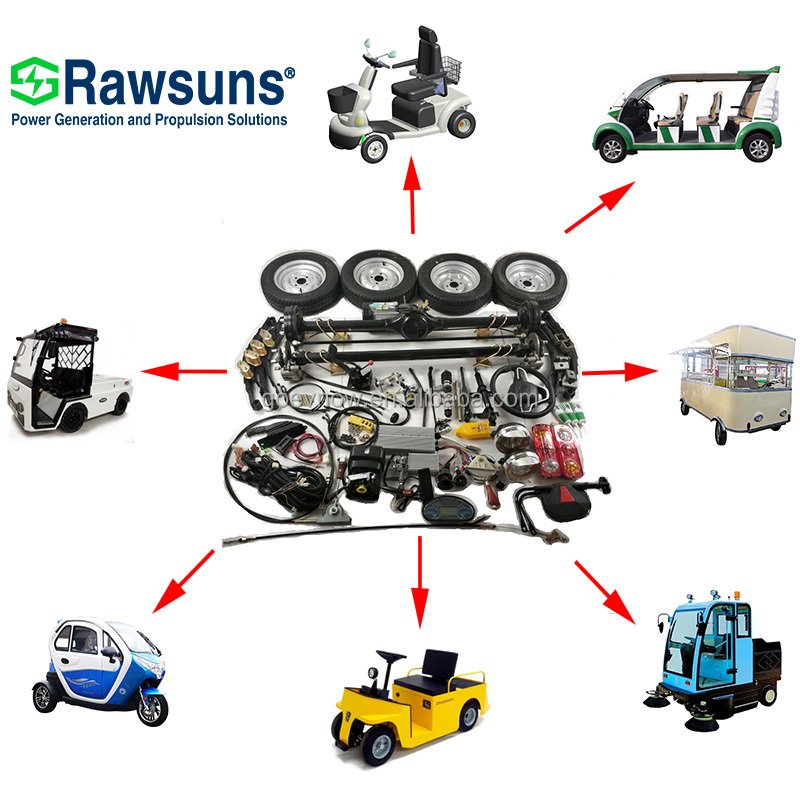 Rawsun Electric Car Kit R112B110 Low Voltage Ev Conversion Kit 11Kw Electric Motor Low-Speed