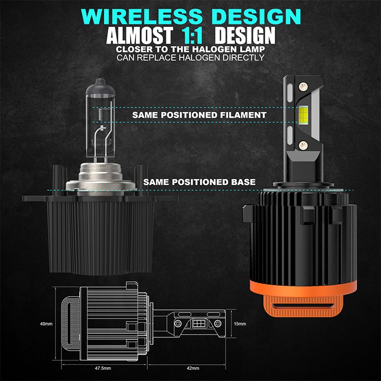 BAODUO High Low Beam for Golf 7 Car Led Light Bulb GT7 Canbus With Fan Car Led Headlight 100W 12000LM H7 for Vw Golf 4 Vw Bus