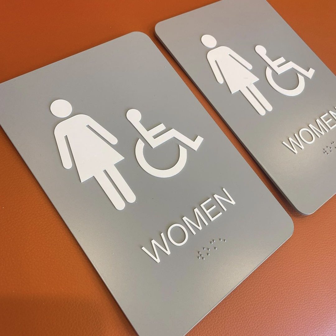 Custom Toilet Letter Signage Acrylic Sign Metal Letter Hotel Sign Bathroom Sign
