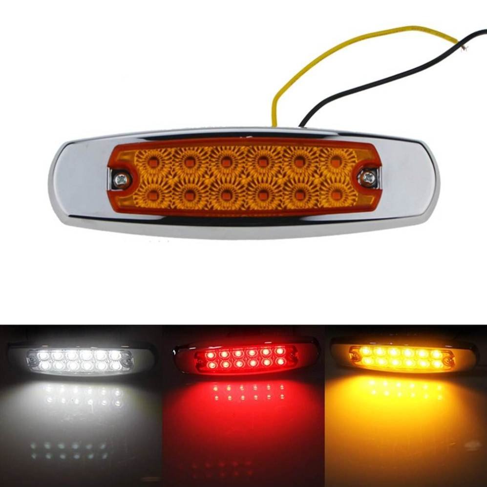 12Leds Side Maker Lamp Car Truck Trailer Lorry Led Indicator Signal Lights Truck Led Rear Lights Warning Light Car Accessories