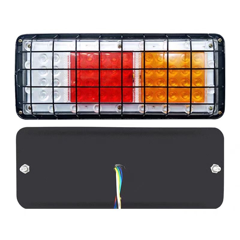 Rectangular Tail Light High Brightness LED Truck Trailer Rear Stop Reverse Indicator Signal Lamp Campers Buses Vans