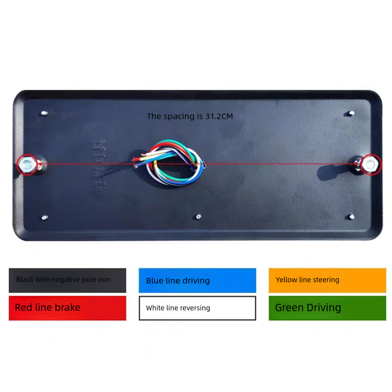 Rectangular Tail Light High Brightness LED Truck Trailer Rear Stop Reverse Indicator Signal Lamp Campers Buses Vans