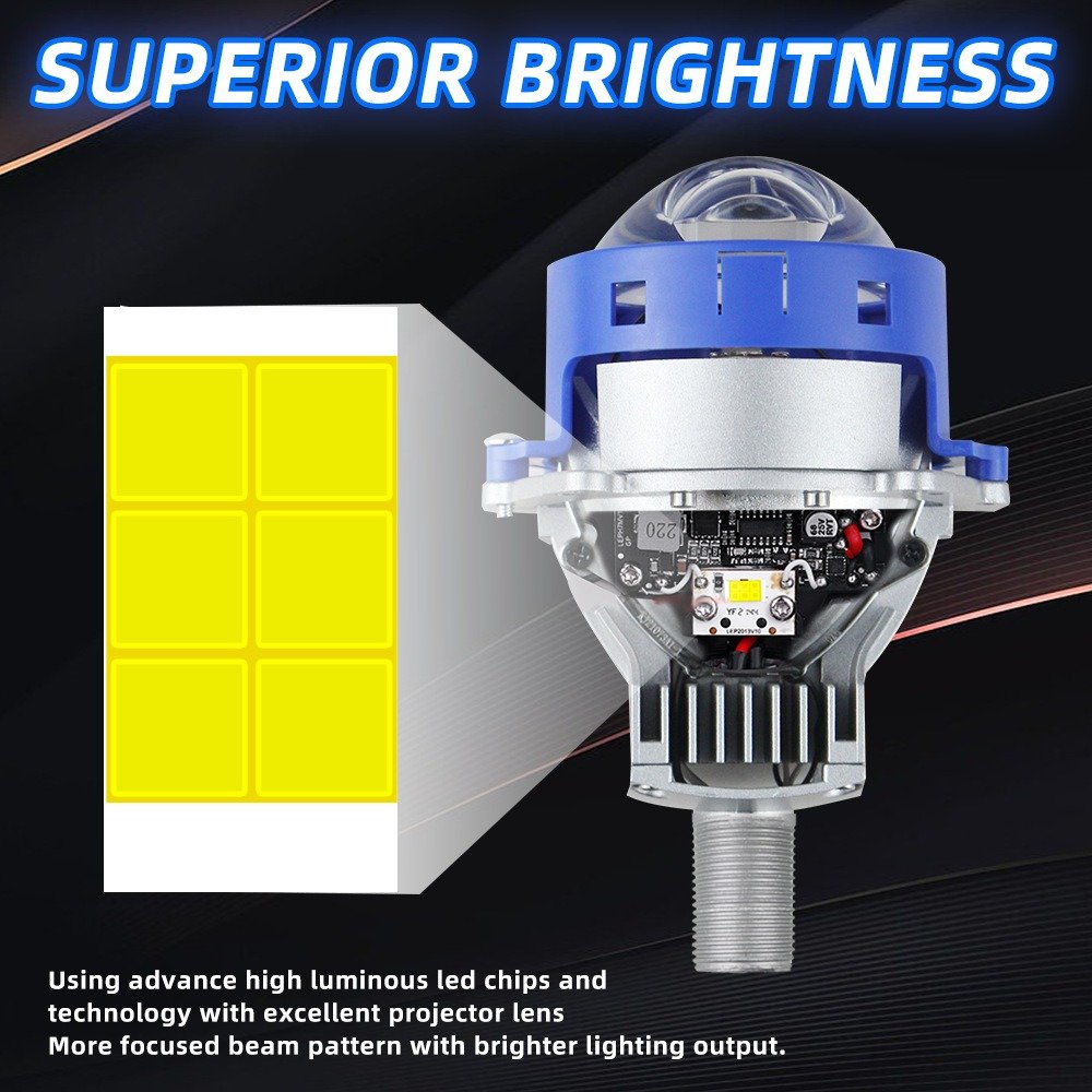 High Quality Non-destructive P70 3 Inch Faro Led Luz Proyector Turboes Car Biled Laser Headlight Bi Led Laser Projector Lens