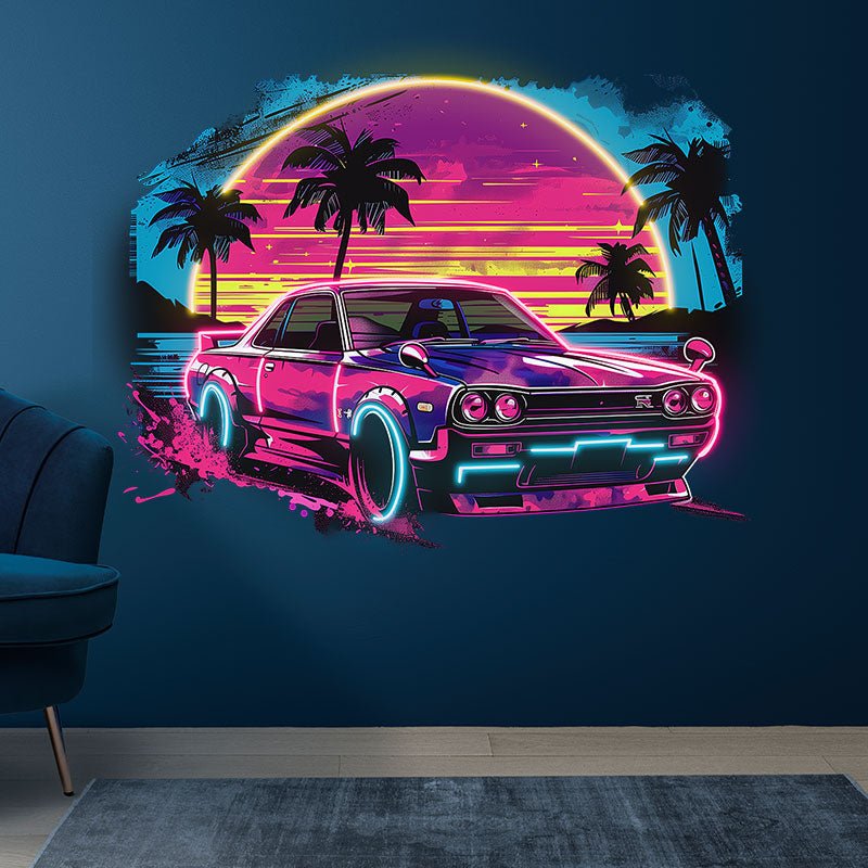 Sunset Decorative Lights Creative Home & Shop Coconut Tree Seaside Super Car LED Neon Signs Decoration
