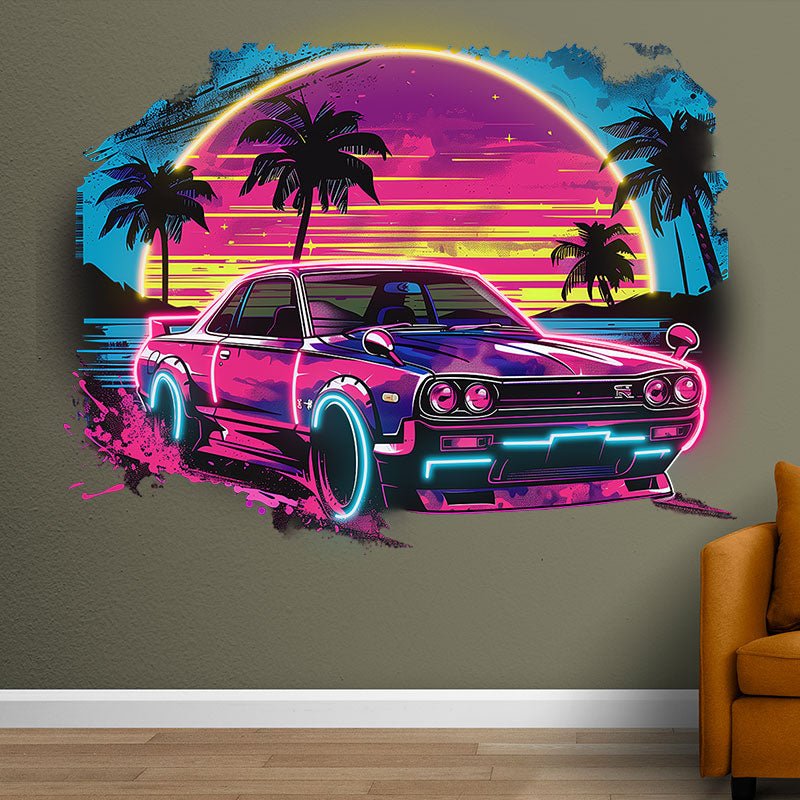 Sunset Decorative Lights Creative Home & Shop Coconut Tree Seaside Super Car LED Neon Signs Decoration