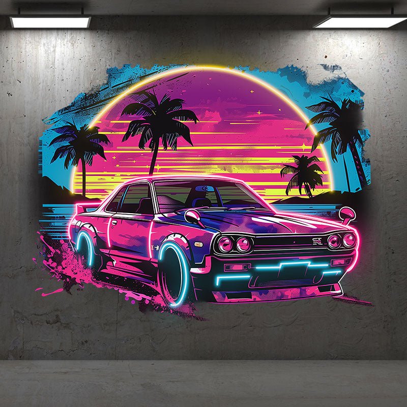Sunset Decorative Lights Creative Home & Shop Coconut Tree Seaside Super Car LED Neon Signs Decoration