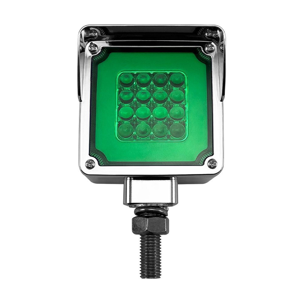 New Arrivals 10-30V Purple Blue Red Green Amber Double Sided Square Truck Side Light LED Side Marker Light for Bus Trailer