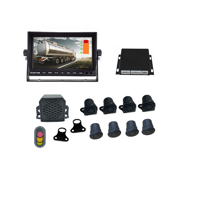 Auto Truck Parking Sensor Reverse Backup Parking Radar Monitor Detector System with Video Overlay