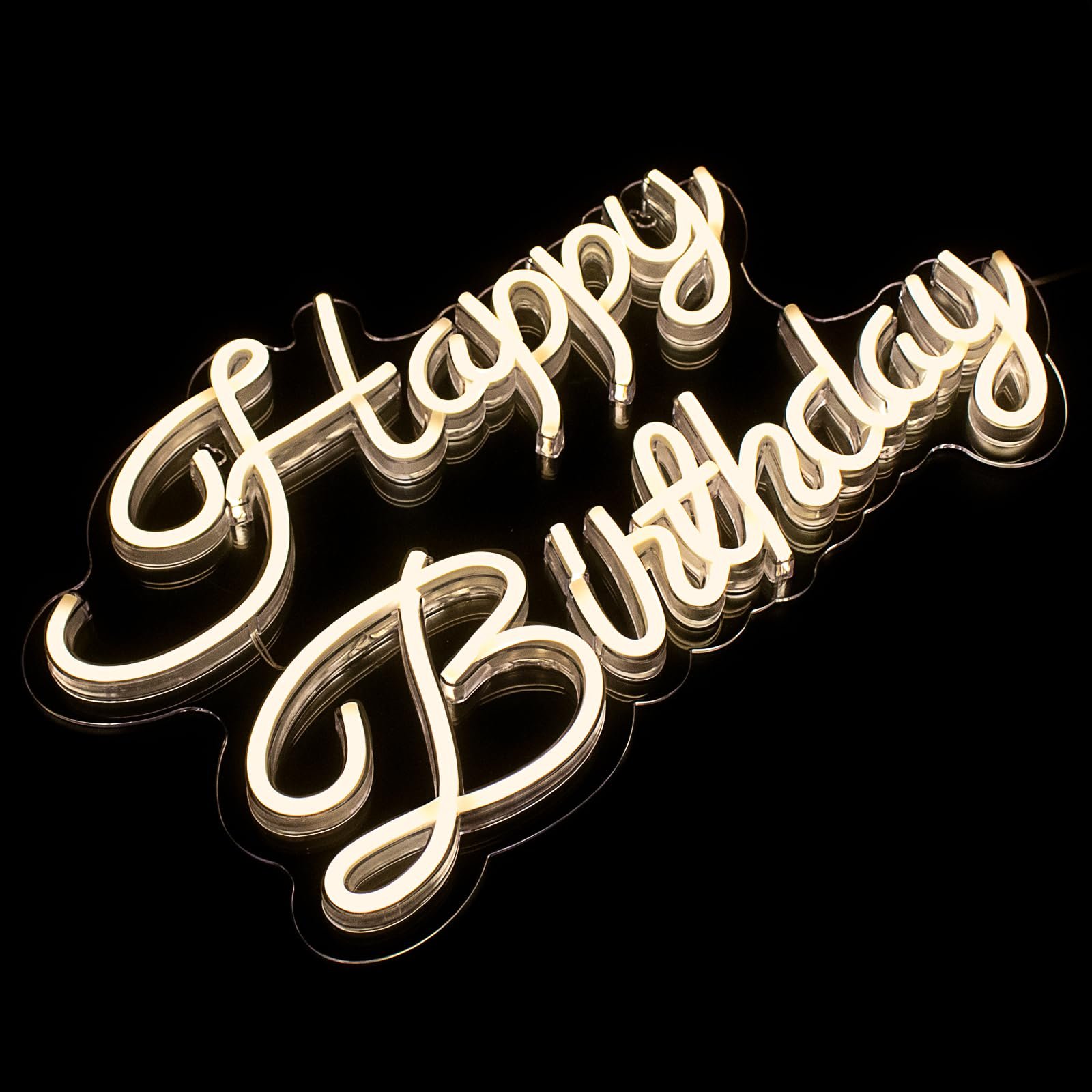 Happy Birthday Neon Sign LED Neon Light Signs USB Powered Happy Birthday Light up Sign for Backdrop Party Decoration
