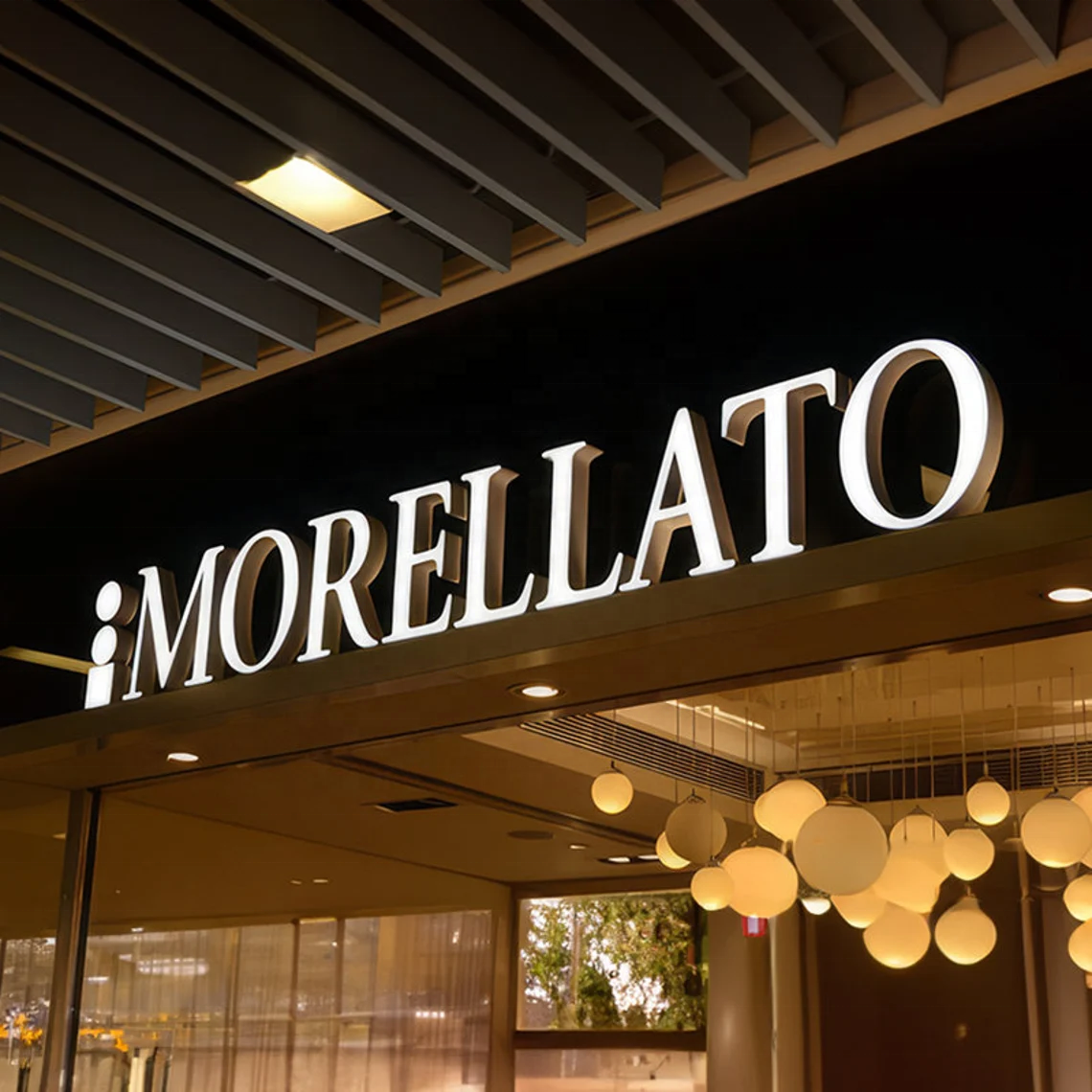 Acrylic LED Front-lit Letter Sign Wall Mounted Shop Branding Logo Sign Durable and Stylish Design