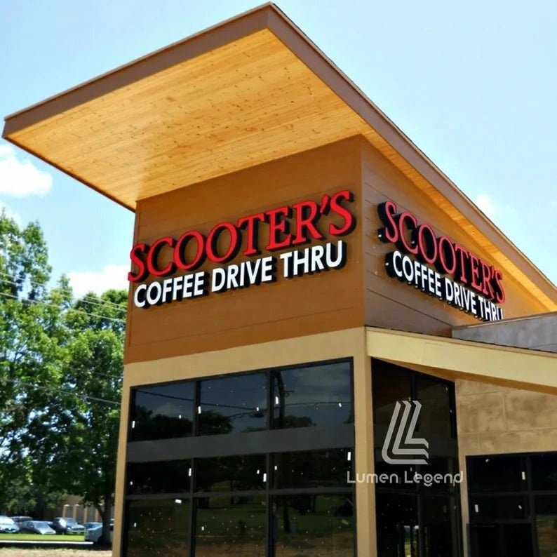 Acrylic LED Front-lit Letter Sign Wall Mounted Shop Branding Logo Sign Durable and Stylish Design