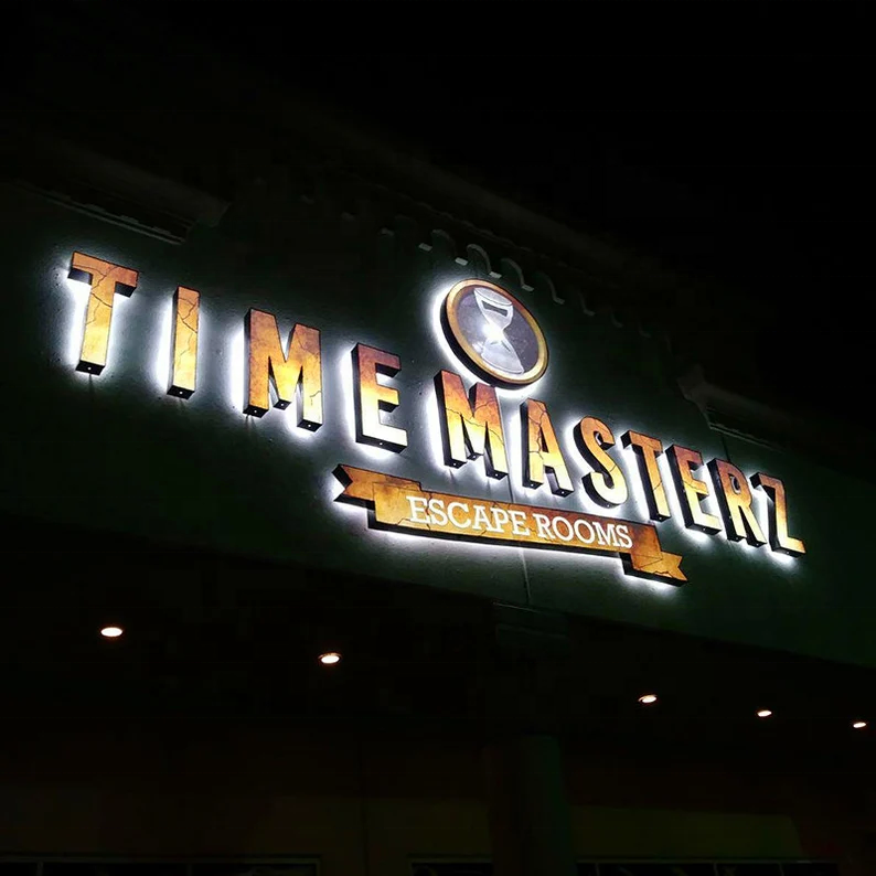 Acrylic LED Front-lit Letter Sign Wall Mounted Shop Branding Logo Sign Durable and Stylish Design