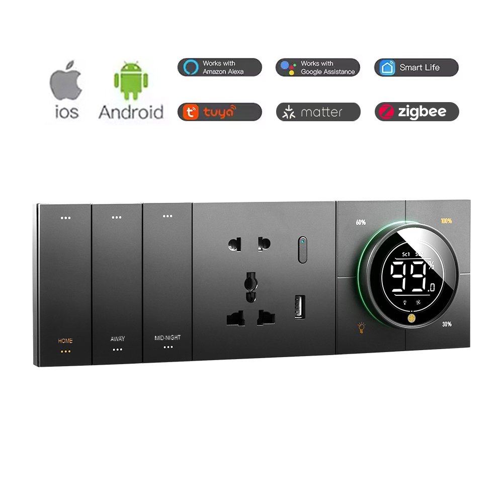 OEM EU US Standard Electric google Alexa Wifi Light Smart Home Tuya WiFi Smart Switch Wall Switches Zigbee