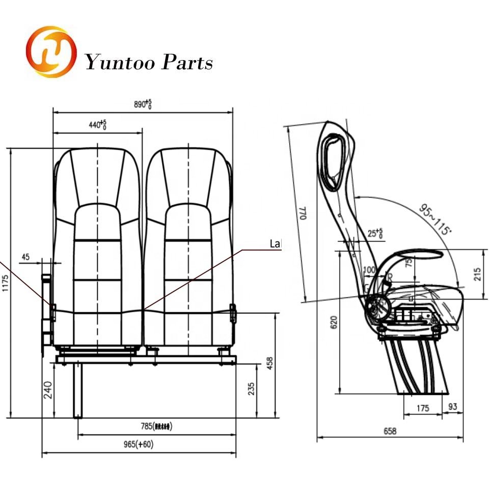High Quality coach Bus Seat Original Factory Supply E-mark Certification Vip Bus Seat